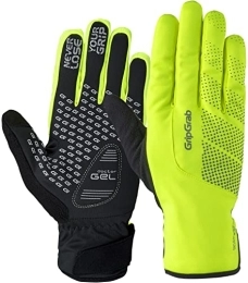 GripGrab Clothing GripGrab Ride Waterproof Winter Cycling Gloves Thermal Padded Touchscreen Fleece-Lined Windproof Black Yellow HiViz