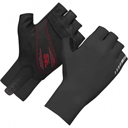 GripGrab Clothing GripGrab Unisex's Aero TT Professional Cycling Race Gloves-Aerodynamic Short Finger Fingerless Padded-Road-Bike, MTB, CX, Time-Trial, Black, Medium