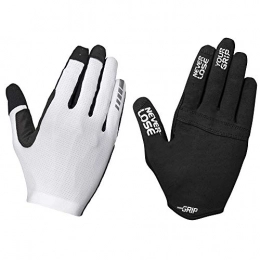 GripGrab Clothing GripGrab Unisex's Aerolite InsideGrip Full-Finger Professional MTB Cycling Gloves Unpadded Anti-Slip Mountain-Bike Off-Road Long, White, Small