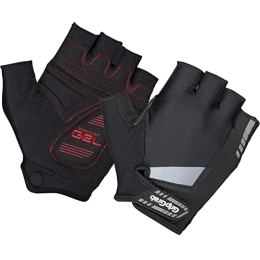 GripGrab Mountain Bike Gloves GripGrab Unisex's SuperGel Premium Padded Short Finger Cycling Gloves-Comfortable Cushioned Fingerless Pull-Off Tabs, Black, Medium, 1005