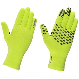 GripGrab Mountain Bike Gloves GripGrab Unisex's Waterproof Knitted Thermal Winter Anti-Slip Cycling Gloves-Windproof Full-Finger Rain Protection, Yellow Hi-Vis, XL / XXL