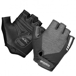 GripGrab Clothing GripGrab Unisex's Women's ProGel Padded Fingerless Anti-Slip Summer Cycling Gloves Cushioned Shock-Absorbing Road Gravel Mountain-Bike Short, Grey, Small