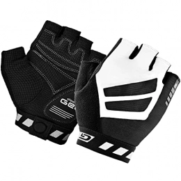 GripGrab Clothing GripGrab Unisex's WorldCup Gel-Padded Fingerless Summer Road Bike Cycling Gloves Cushioned Breathable Aero Short Half Finger Mitts, Black / White, S