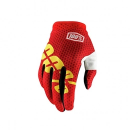 Inconnu Mountain Bike Gloves Inconnu 100% iTrack Unisex Adult Mountain Bike Glove, Red