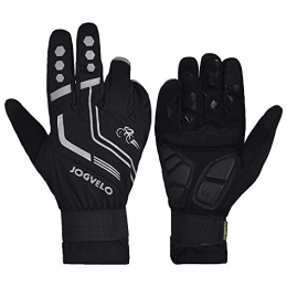 JOGVELO Winter Cycling Gloves, Bike Gloves Mountain Full Fingers Thermal Touchscreen Skiing Snowboarding for Men/WomenBlack, L