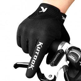 KUTOOK Clothing KUTOOK Cycling Gloves for Men Biking Gloves MTB Gloves Padded Road Bike Gloves Full Finger Black XX-Large