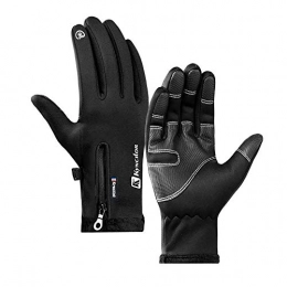 Kyncilor Clothing Kyncilor Winter Cycling Gloves with Fingers Touch Screen Gloves Mountain Hiking Sports Gloves for Men Women, Black, XL