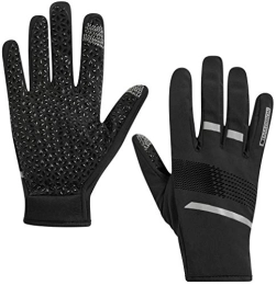 Madison Clothing Madison Element Mens Softshell Cycling Gloves - Black / Grey, Large / Bicycle Cycle Mountain Road Bike Full Finger Mitten Mitt Windproof Waterproof Thermal Winter Warm Ride Reflective Hand Wear