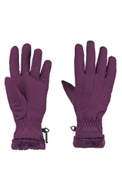 Marmot Clothing Marmot Women's Wm's Fuzzy Wuzzy Softshell Hiking Gloves, Windprood and Water Repellent, Dark Purple, XS