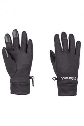 Marmot Mountain Bike Gloves Marmot Women's Wm's Power Str Connect Stretch Fleece Gloves with Touch Screen Compatible Finger, Black, L