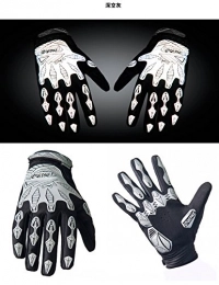 QEPAE Mountain Bike Gloves QEPAE Reflective Renden Cycling Gloves Sports Gel Gloves Grey, S