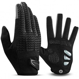 RockBros Mountain Bike Gloves ROCKBROS Cycling Gloves, Full Finger Men’s Gloves, Touchscreen Mountain Bike Gloves Gel Padded Warmer MTB Gloves - for Autumn Winter for Men Women Outdoor Sports XL