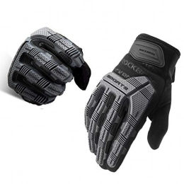 RockBros Mountain Bike Gloves ROCKBROS Motorcycle Cycling Gloves Mountain Bike Gloves Full Finger Gloves with 6MM Gel Pad Touch Screen Gloves for Men Women