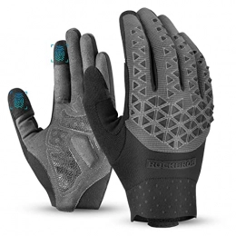 RockBros Mountain Bike Gloves ROCKBROS Mountain Bike Gloves Cycling Gloves Biking Gloves for Men Women Full Finger Touch Screen Anti-Slip Shock-Absorbing MTB Gloves Road Bicycle Gloves