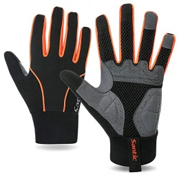 Santic Mountain Bike Gloves Santic Mens Cycling Gloves Touch Screen Glove Windproof for Driving Cycling Running