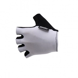 Santini Mountain Bike Gloves Santini 365 Men's Brisk Short Finger Gloves, White, X-Large