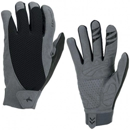 SEALSKINZ Mountain Bike Gloves SealSkinz Solo Unisex Mountain Bike Gloves - Grey, Medium / Full Finger Cycle Mitt Hand Wear Bicycle MTB Cycling Trail Enduro Off Road Summer Warm Weather Mitten Cool Breathable Comfort Grip Control