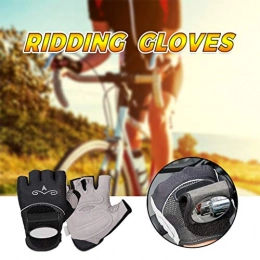 TinaDeer Clothing TinaDeer 1 Pair Half-Finger Gloves, Cycling Gloves with Reflector Outdoor and Rear View Mirror, Anti-slip Shockproof Breathable Mountain Bike Road Bicycle Motorcycle Gloves for MenWomen (black)