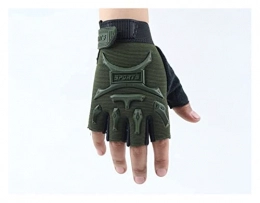 Wzqwzj Clothing Wzqwzj Gloves Children's Half-Finger Gloves Outdoor Spring, Summer, Autumn and Autumn Cycling Mountain Bike Gloves outdoor gloves (Color : Green, Size : S)