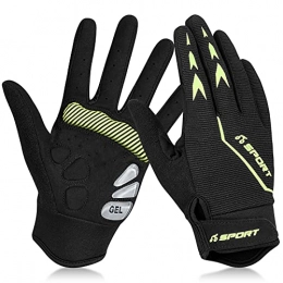 Yobenki Clothing Yobenki Cycling Gloves for Men Women Breathable Shockproof Shock Absorbing Gel MTB Mountain Bike Full Finger Gloves for Bicycle Road Race Downhill Hiking Jogging