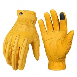 YQHWLKJ Cycling Gloves Motorcycle Mountain Bike Racing Equipment Full Finger Touch Screen Breathable Gloves-Yellow,L