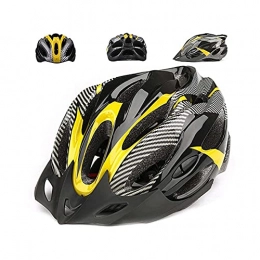 SCDJK Mountain Bike Helmet 20 Vents Safety Lightweight Adjustable Breathable Helmet, MTB Bike Bicycle Skateboard Scooter Hoverboard Helmet For Bike Riding Safety Adult(Color:Yellow)