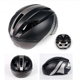 ADSSK Clothing ADSSK Bicycle Helmet Bicycle Safety Helmet MTB Bicycle Helmet Removable Shield Visor Padded Bicycle Helmet Adult Bicycle Helmet gray