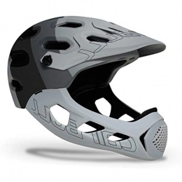 HUIGE Clothing Adult Bike Helmet with Visor, Full Face Bicycle Helmets Adjustable Lightweight Safety Helmets for BMX MTB Mountain Road Bike, M / L (56-62Cm), Gray