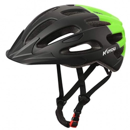 KUYOU Mountain Bike Helmet Adult Cycling Helmet , Ultra Lightweight Bike Helmet with Detachable Visor Road / Mountain Helmets, Sports Safety Protective Bicycle Helmet for Mens Womens Adjustable Size (55.5 cm - 61cm / 21.8"-24")