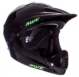 AWE Clothing AWE® Junior16+ / Adult BMX Full Face Helmet Black Medium 56-58cm CE EN1078 FREE 5 YEAR CRASH REPLACEMENT*