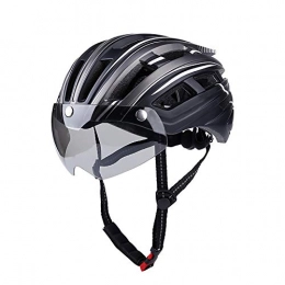 BANGSUN Mountain Bike Helmet BANGSUN 1PC Mountain Bicycle Helmet Cycle Helmet Visor Chin Cushion With Goggles Warning Tail Light Outdoor Cycling Equipment