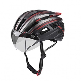 BANGSUN Clothing BANGSUN 1PC Mountain Bicycle Helmet Cycle Helmet With Goggles Warning Tail Light Visor Chin Cushion Outdoor Cycling Equipment
