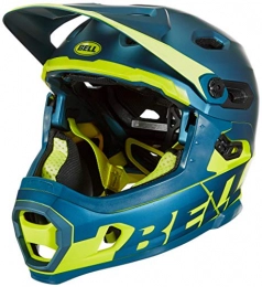 Bell Clothing Bell Unisex's Super DH MIPS MTB Helmet, Matt / Gloss Blue / Hi-Viz, M 55-59cm