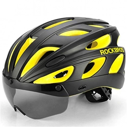 Gtest Mountain Bike Helmet Bicycle Bike Helmet Integrally-molded Ultralight Magnetic Goggles MTB Road Cycling Bike Helmets With Glasses 57-62 CM, B