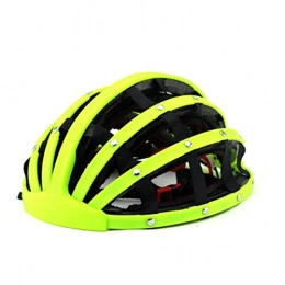 QPY Clothing Bicycle helmet men, Bicycle riding helmet convenient helmet folding mountain bike helmet riding helmet bicycle helmet-yellow-L(56-62cm)