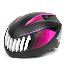 WXQX Clothing Bicycle Helmet Road Mountain Bike Breathable Helmet Men And Women Riding Outdoor Sports Helmets ; (Color : Black pink)