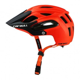 IAMZHL Clothing Bicycle Helmet with Sunglasses In-mold Road Mountain Bike Helmet Sports Ventilated Riding Cycling Helmet-Orange-L(58-62)