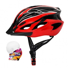 ioutdoor Mountain Bike Helmet Bike Helmet 56-64CM with Visor, Sport Headwear, 18 Vents, Cycling Bicycle Helmets Adjustable Lightweight Large Adults Mens Womens Ladies for BMX Skateboard MTB Mountain Road Bike Safety(Red&Black)
