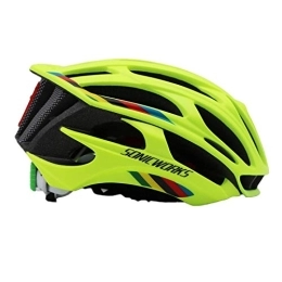 BANGHA Clothing Bike Helmet, Cycle Helmet Bicycle Helmet Cover With Lights MTB Mountain Road Cycling Bike Helmet Men Women (Color : Green L)