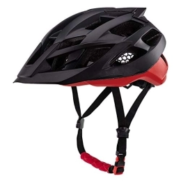 BANGHA Clothing Bike Helmet, Cycle Helmet Mountain Helmet Road Outdoor Sports Equipment Bicycle Balance Car Safety Riding Helmet (Color : Black red, Size : 54-58CM)
