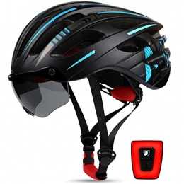 KINGLEAD Mountain Bike Helmet Bike Helmet, KINGLEAD Bicycle Helmet with USB Charging Rear Light&Detachable Magnetic Goggles&Portable Bag Mountain Bike Helmet for Adult Adjustable Bike Helmet Men Women(Kl-099)