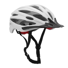 Bike Helmet, Stylish Lightweight Ventilated Breathable Heat Dissipation One Piece Design Cycling Helmet for Mountain Road Bike (White)