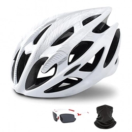 Yuan Ou Clothing Bike Helmet Yuan Ou Professional Road Mountain Bike Helmet Ultralight MTB All-terrain Bicycle Helmet Sports Ventilated Riding Cycling Helmet M(52-58) White 2