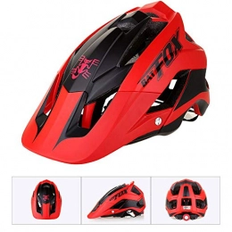 Blue-Yan Clothing Blue-Yan Mountain Bike Bicycle Helmet Monobloc Adjustable Bicycle Helmet Protection Helmet for Men and Women Adults, Road and Mountain Bike black / red