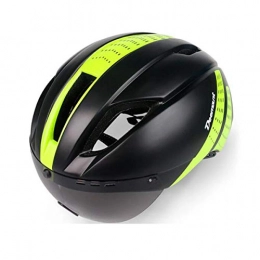COEWSKE Bike Helmet Adjustable Breathable Bicycle Helmet with Detachable Goggles for Men and Women (Black/Green)