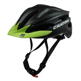 Cratoni Mountain Bike Helmet Cratoni Pacer Helmet Black Matte 2017 Mountain Bike Downhill, Men, black matt - Visier lime, Large