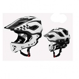 CX Best Kids Helmet Lightweight Mountain Bike Helmet Detachable Full Face Helmet Impact Resistance Road Comfortable Cycling Helmet,White,M