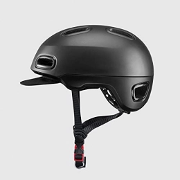 HBOY Mountain Bike Helmet Cycling Helmet for Scooter Bicyle LED Light Bicycle Unisex Mtb Helmet for Men Women Adjustable Hat Bicycle Accessory, Black