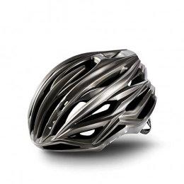 Dgtyui Clothing Cycling helmet male road bike mountain bike integrated breathable cap Glossy gray L