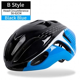 CZCJD Clothing CZCJD Cycling Helmet Bikebike Helmet 56-62Cm Breathable Ultralight Mtb Integrally-Molded Mountain Mtb Cycling Helmet Safety Bicycle Helmet, B Style Black Blue